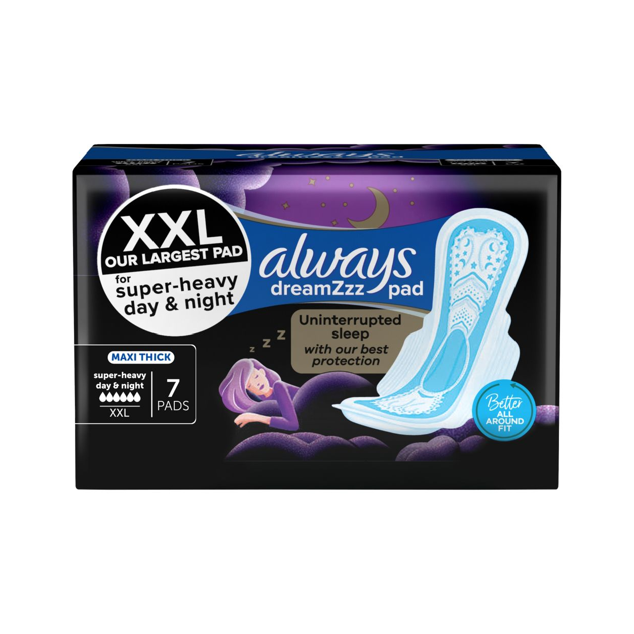 Always Maxi Thick Nyt Pads 7'S