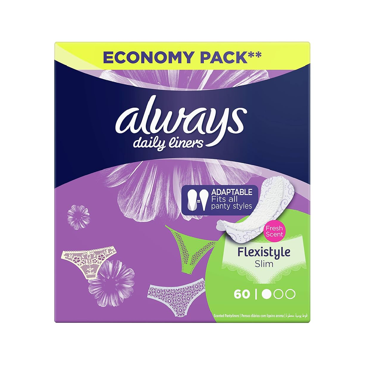 Always Liner Fresh Scent Pads 60'S