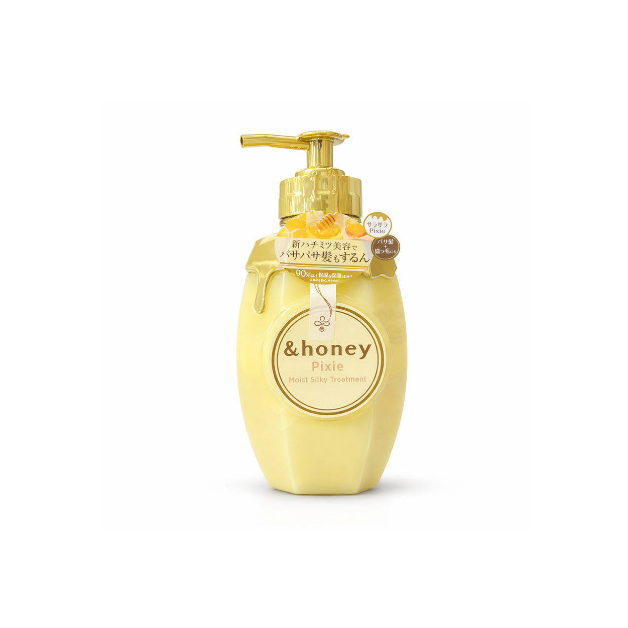 &honey Pixie Moist Silky Hair Treatment 2.0 440g conditioner bottle for deep hydration and frizz control in dry damaged hair