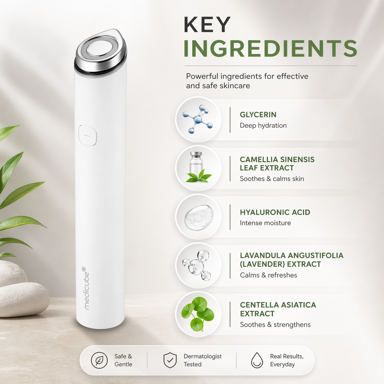 medicube AGE-R Booster Pro Mini facial skincare device for skin firming and glow enhancement, compact portable design