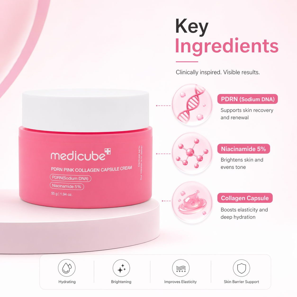 Medicube PDRN Collagen Capsule Cream 55g | Buy Online UAE